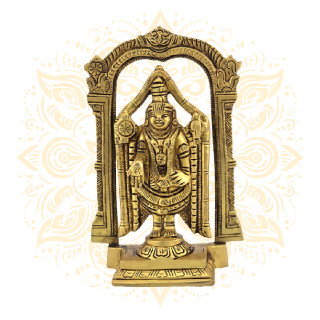 Brass Lord Balaji in Frame Murti 6.5" - Matchless Gifts3