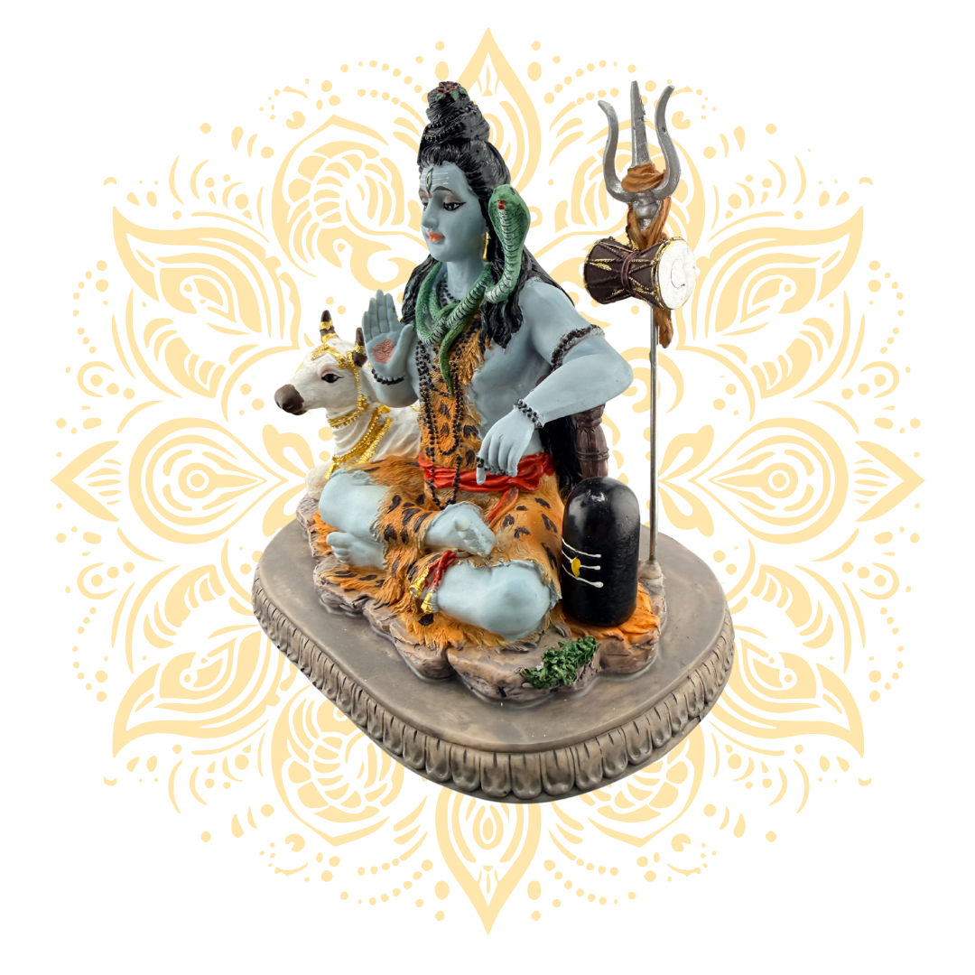 Polyresin Shiva & Nandi 6.5" - Matchless Gifts