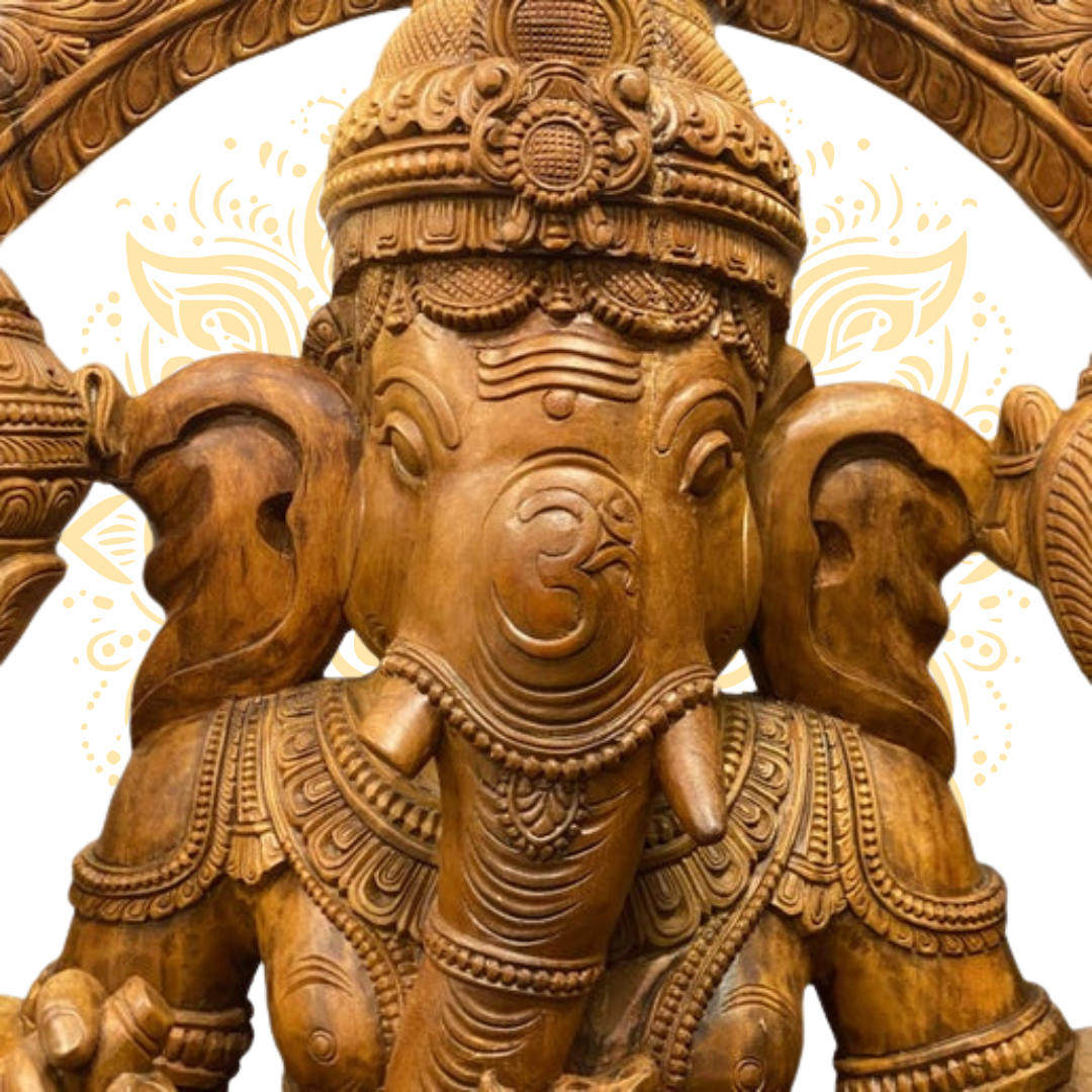 Handcrafted Wooden Ganesh 5'