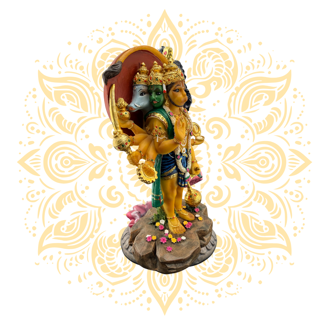 Polyresin Panchamuka Hanuman 8.5"