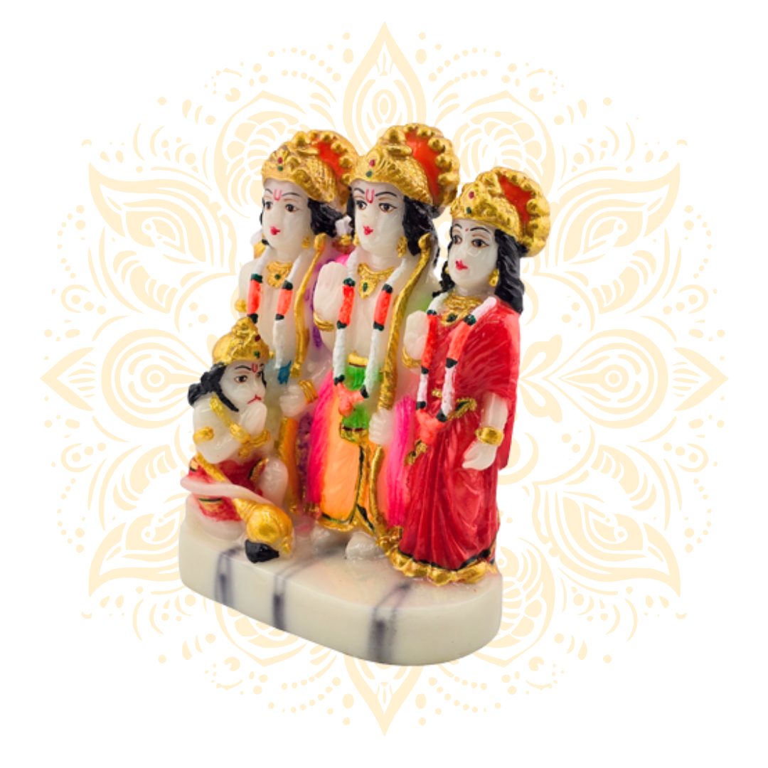 Polyresin Sita Ram Family 4"