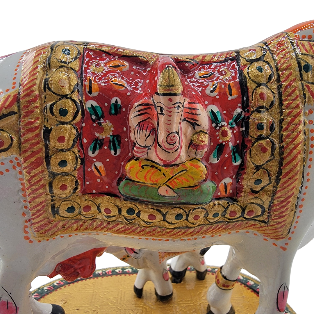 White Metal Cow & Calf 7" - Matchless Gifts