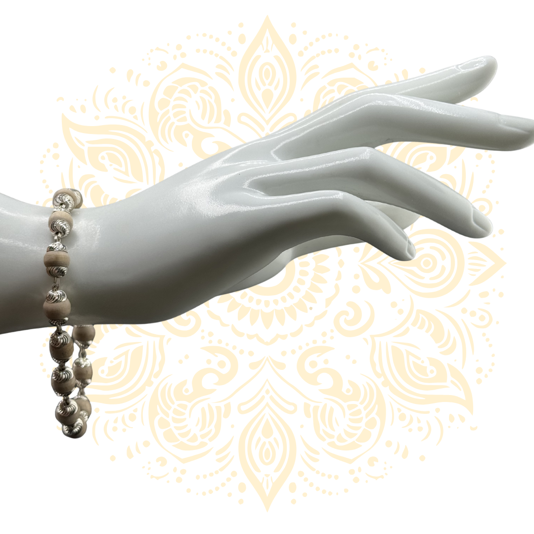 Silver Tulasi Bracelet Devotional Jewelry - Matchless Gifts4