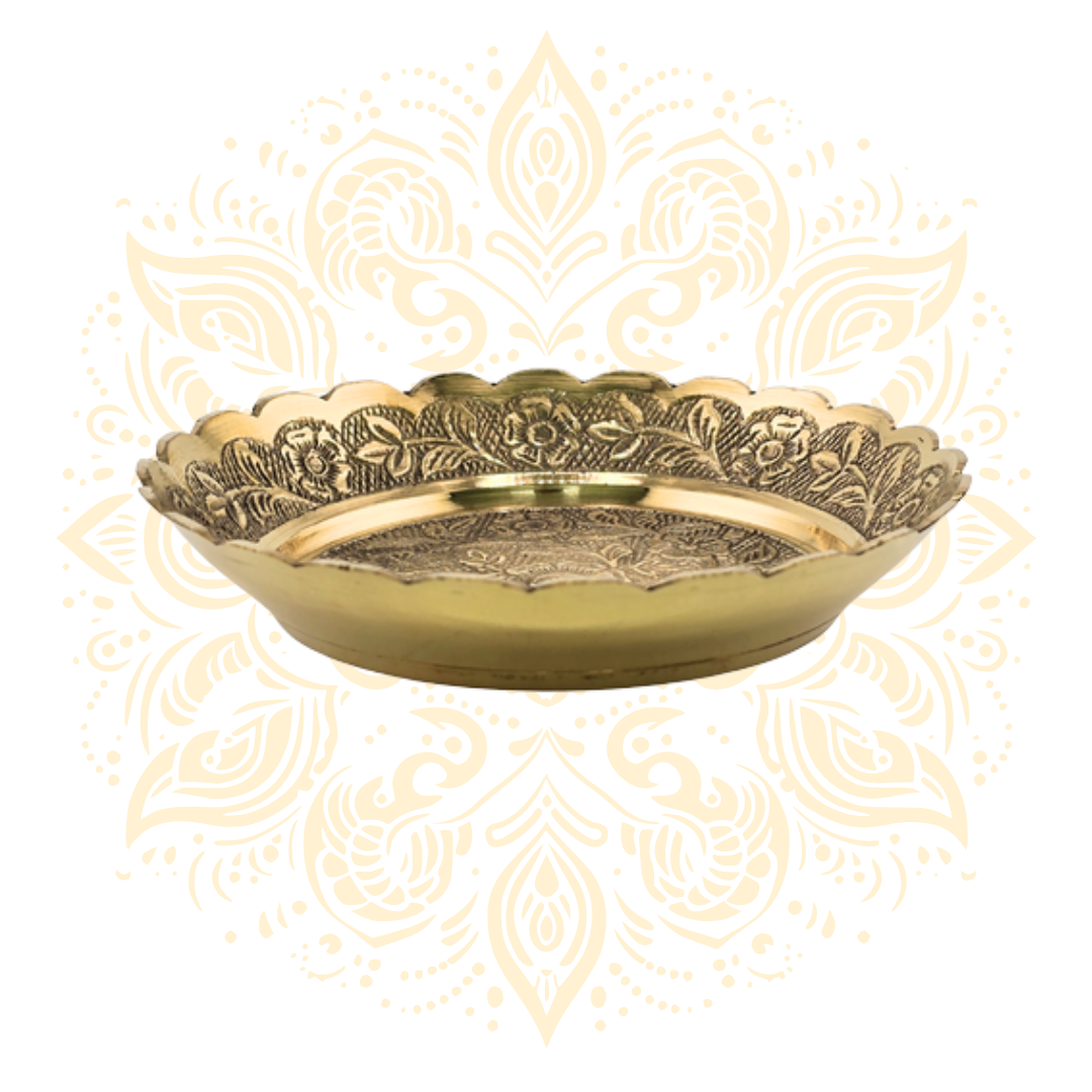 Kansa Brass Decorative Plate 6" - Matchless Gifts