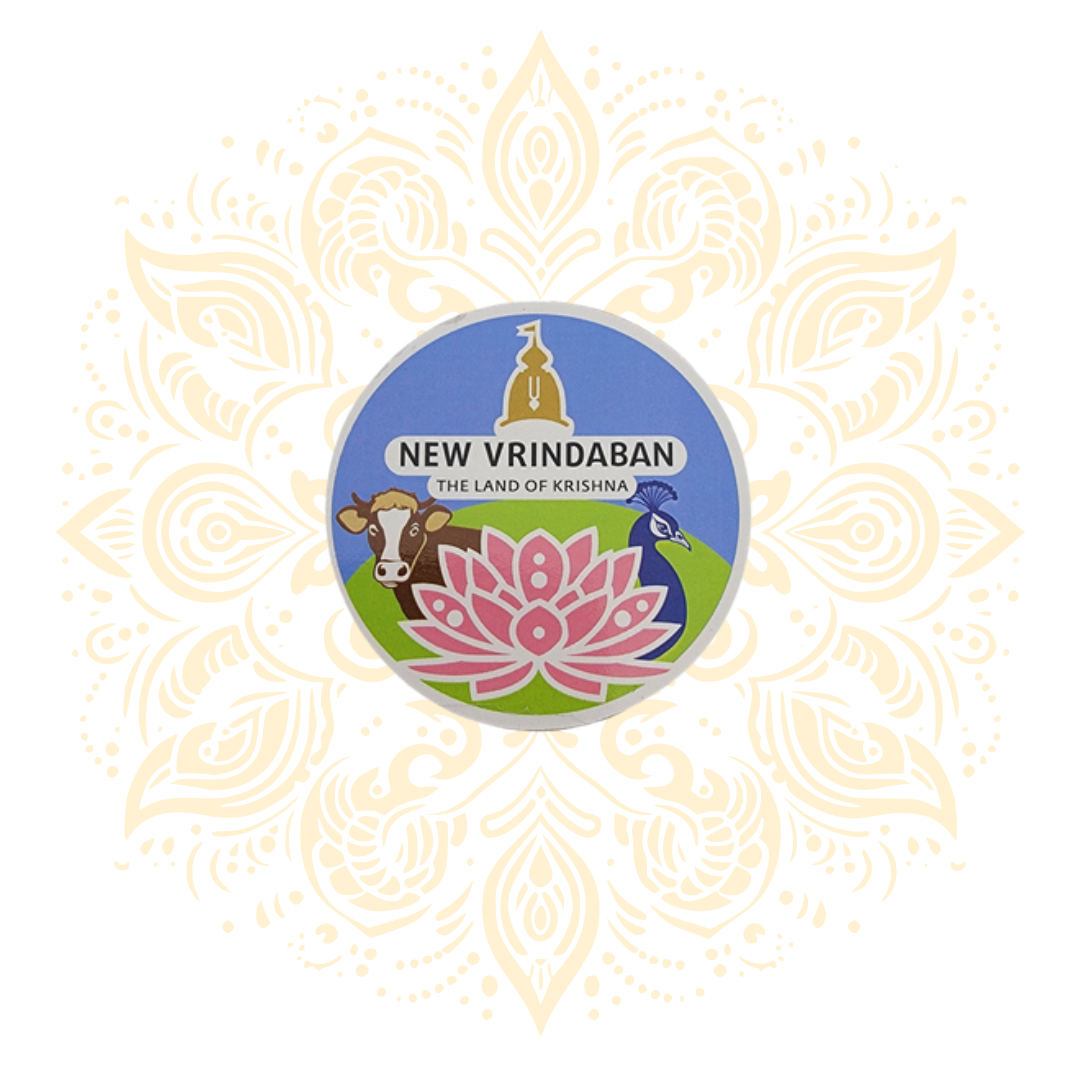 New Vrindaban Round Magnet 3"