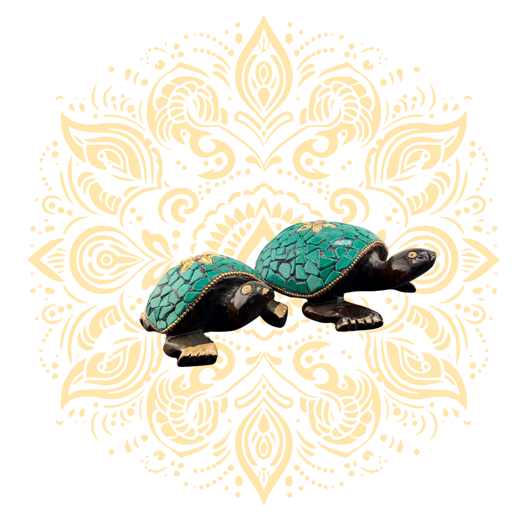 Wooden Stone Work Tortoise