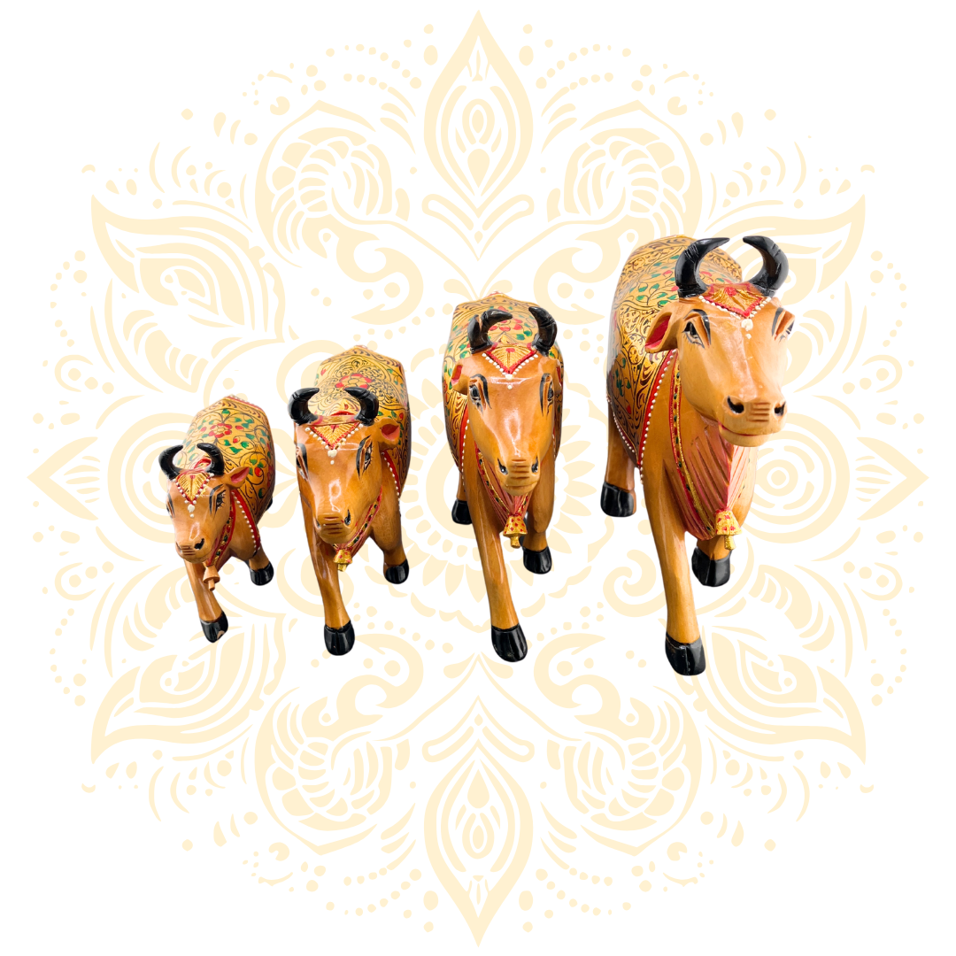 Wooden Painting Cow