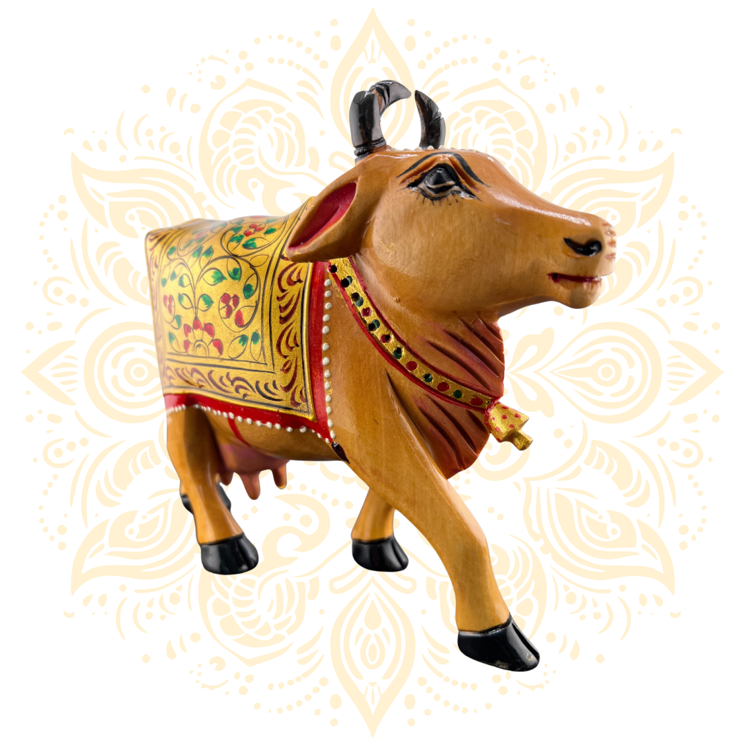 Wooden Painting Cow