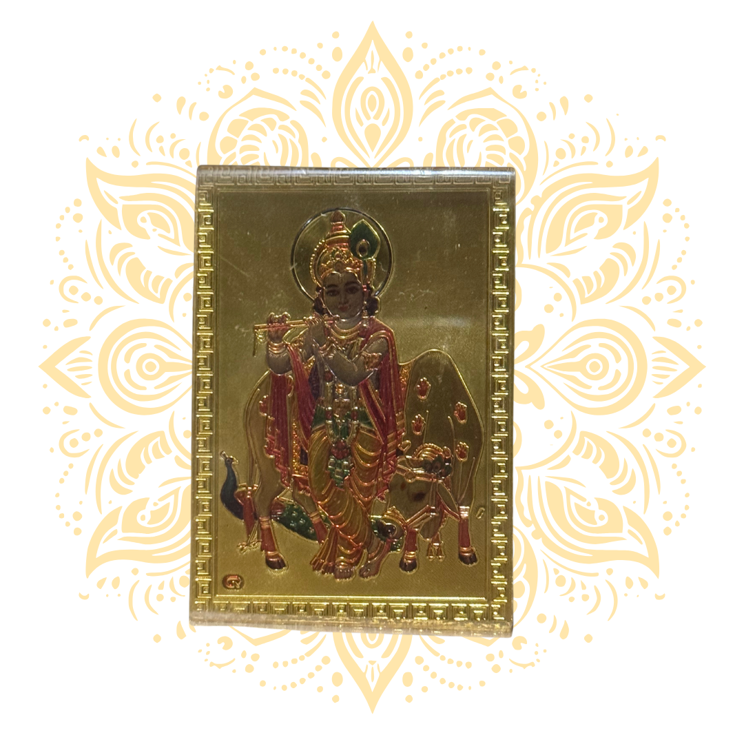 Krishna Golden Deity Stand