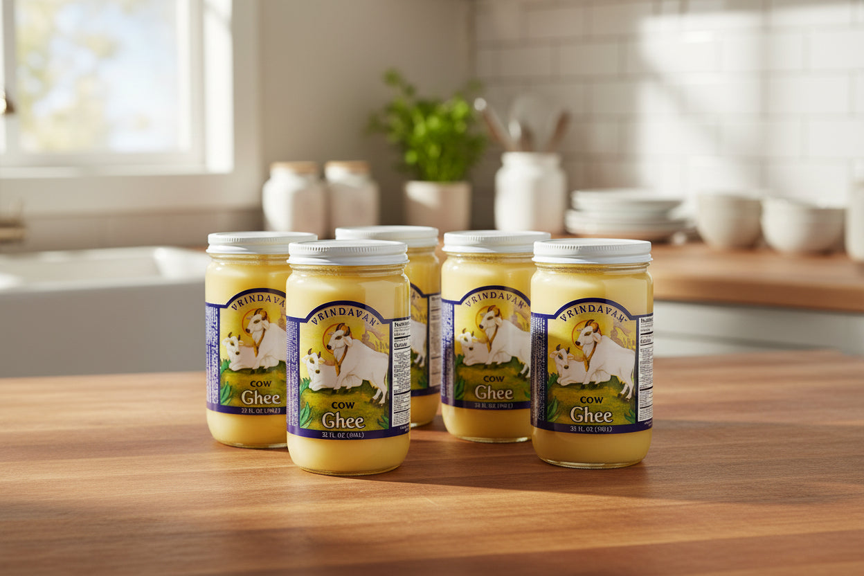 Vrindavan Ghee 32oz Box of 6 Jars - Matchless Gifts