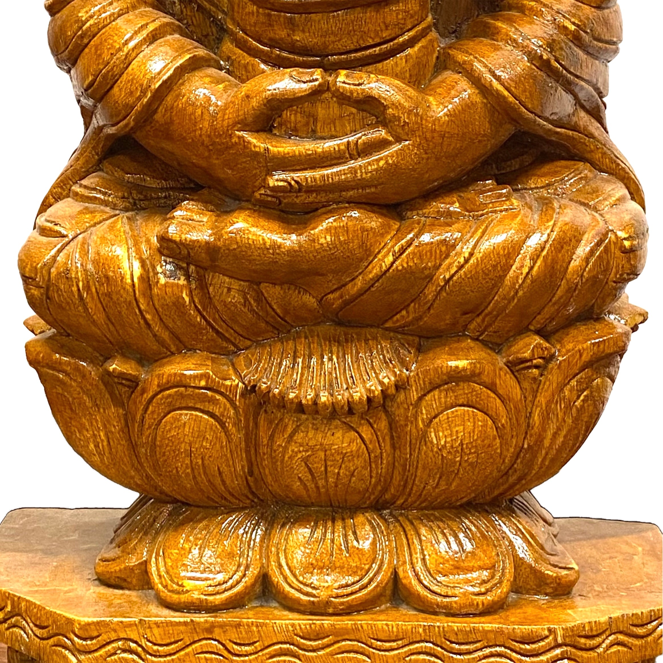 Wood Buddha 24"