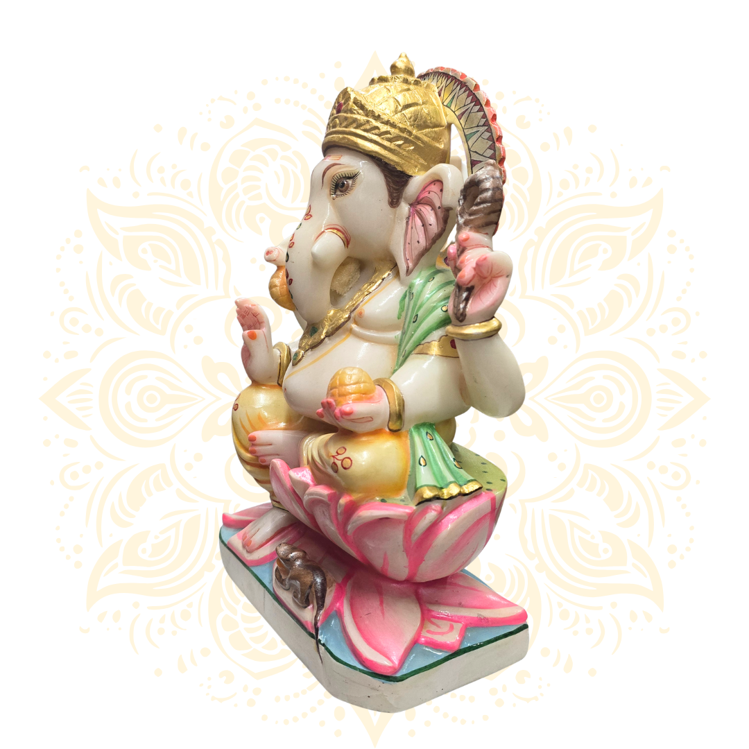 Marble Ganesh 12"
