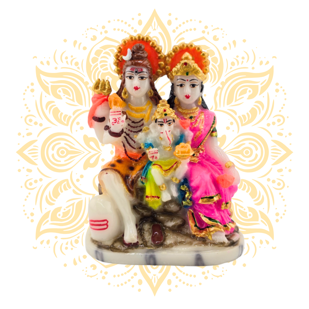Polyresin Shiva Family 4"
