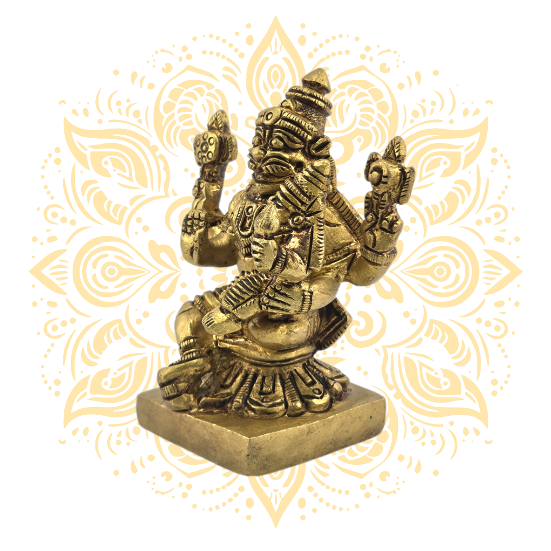 Brass Laxmi Narasimha Murti 3 " - Matchless Gifts