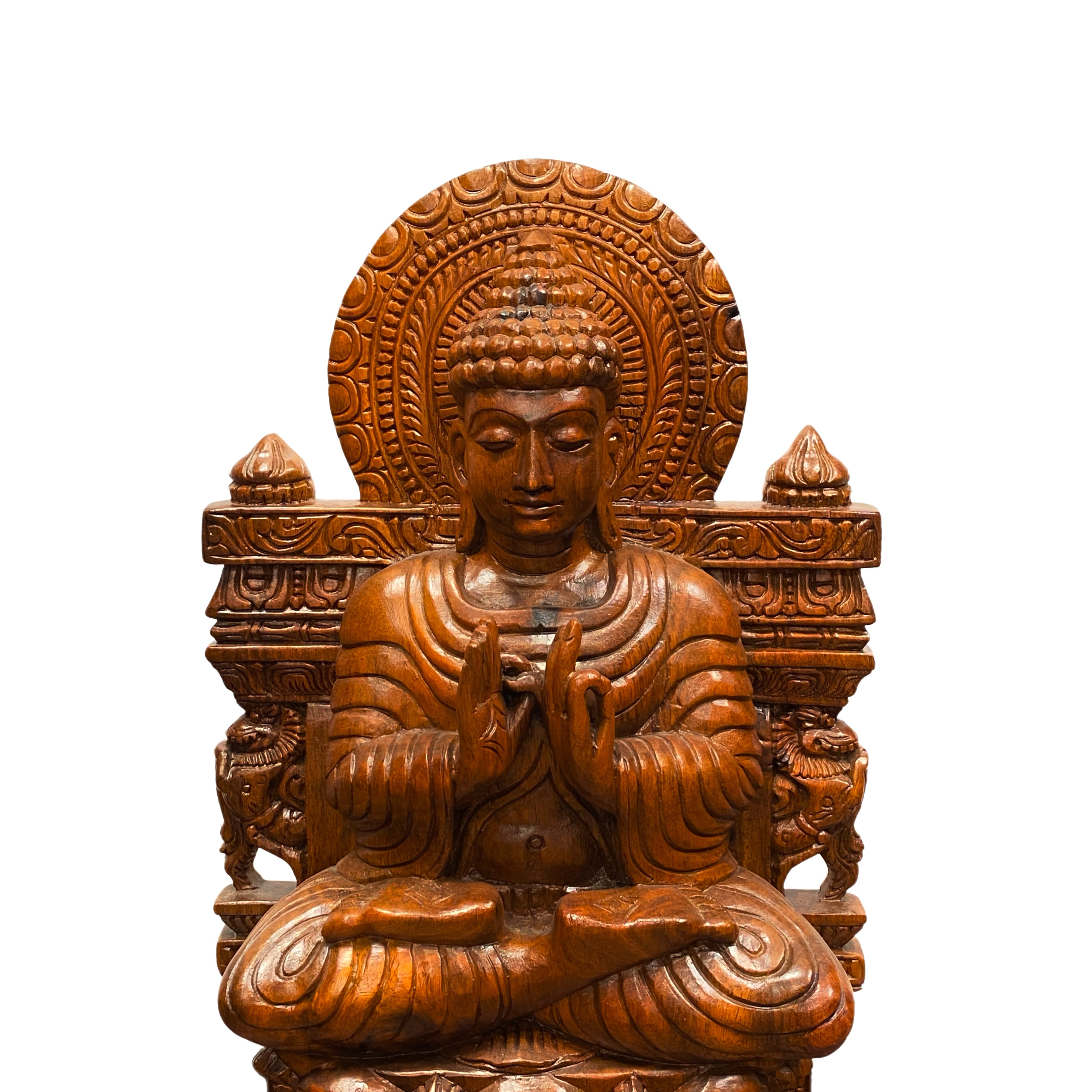 Wood Buddha 24"