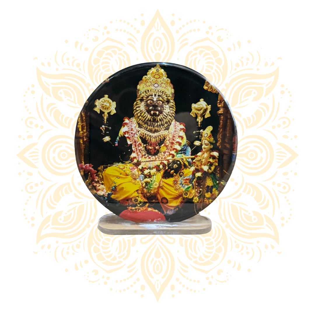 Acrylic Narasimha Round 6" x 6" - Matchless Gifts3