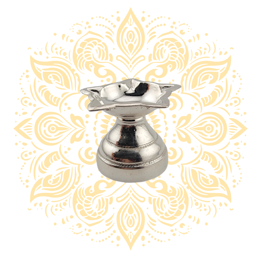 Silver Star Diya 1.5" x 1.5" 11 Grams