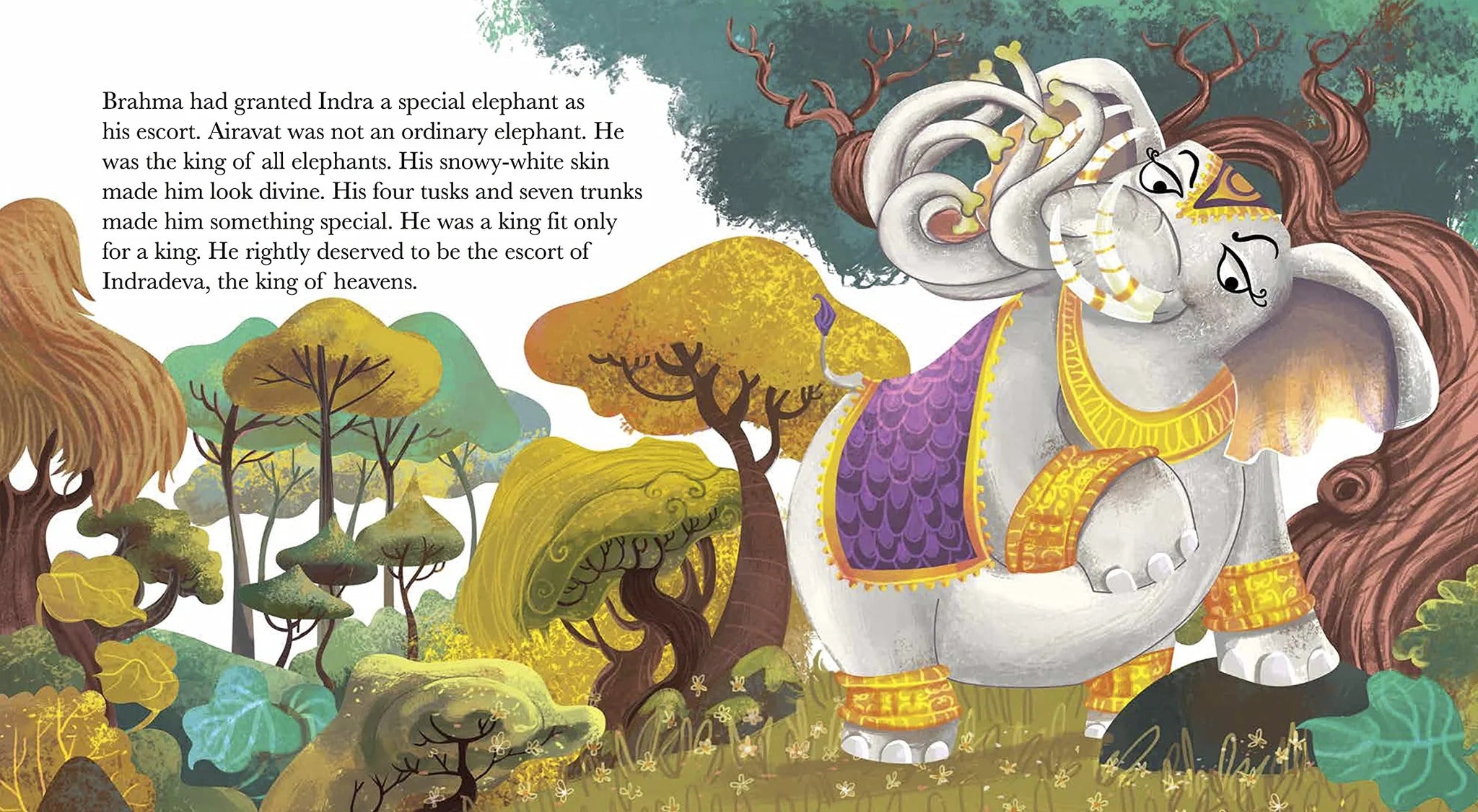Vehicles of Gods: Indra and Airavat the Elephant By Shubha Vilas