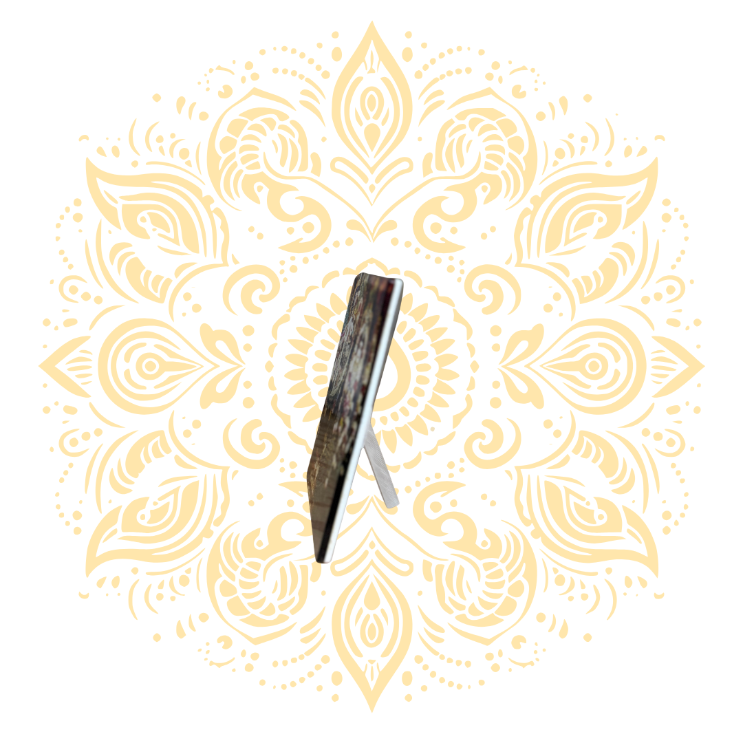 Acrylic Radha Krishna Peacock Stand 4" x 5.5" - Matchless Gifts2