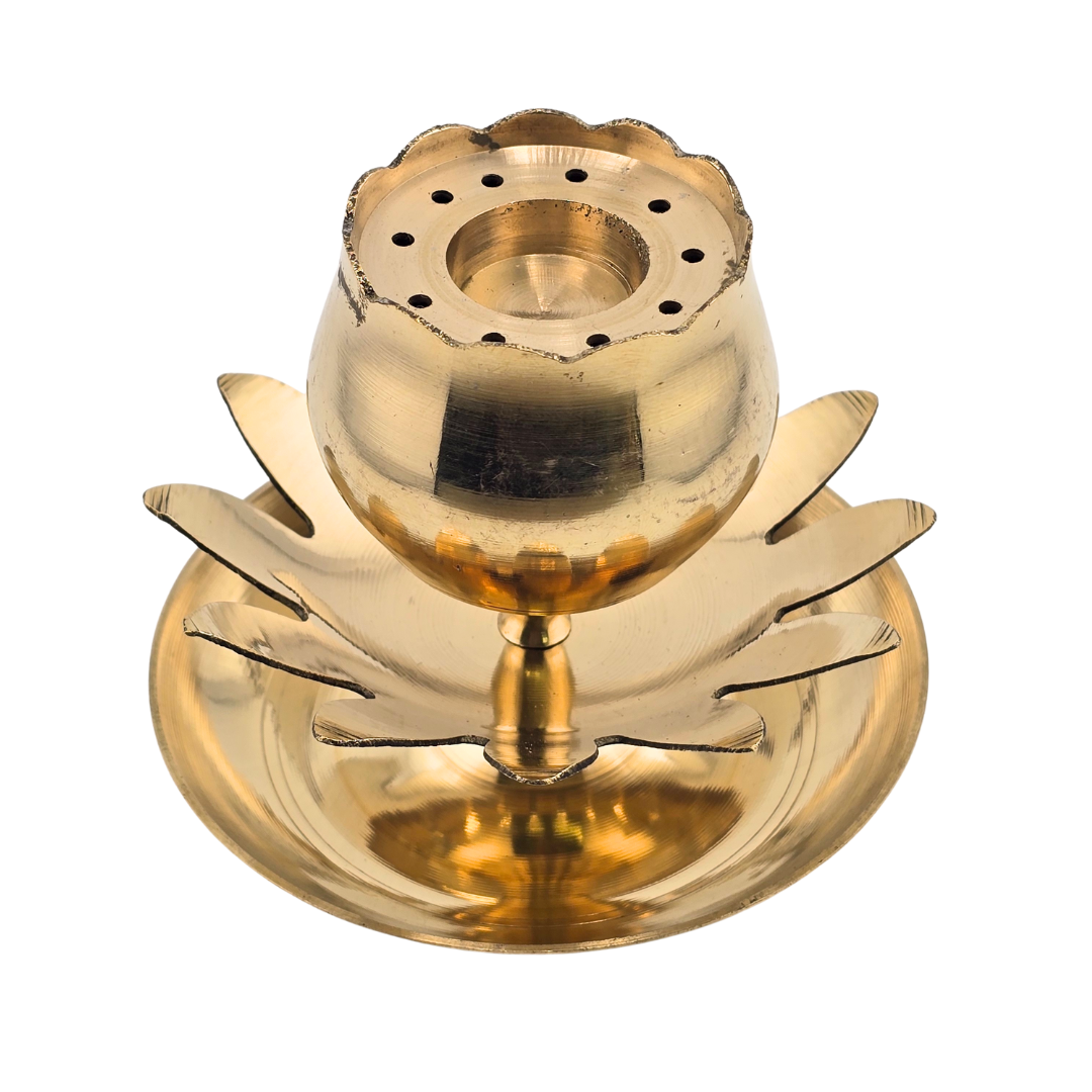 Brass Lotus Incense Agar Batti Holder - Matchless Gifts
