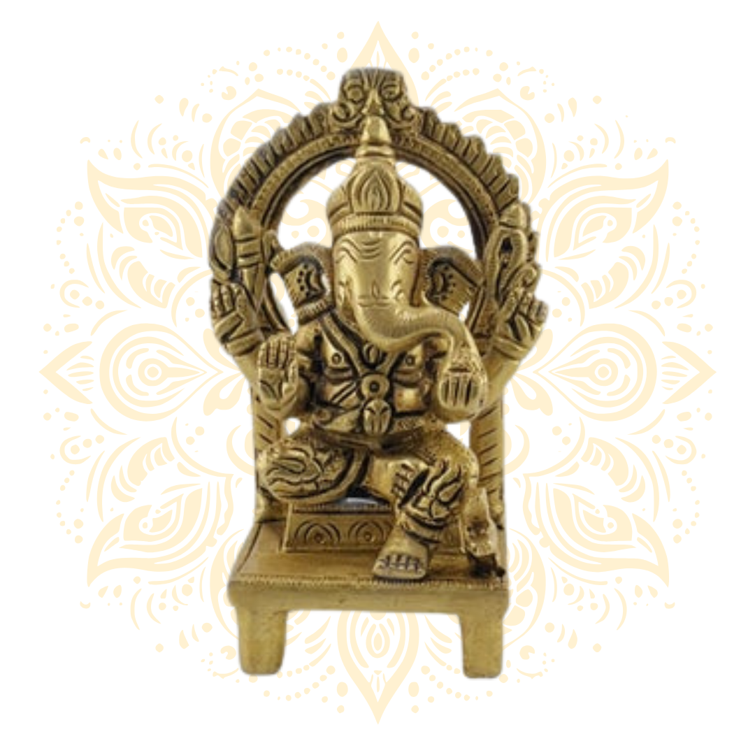 Brass Ganesh 4.25"