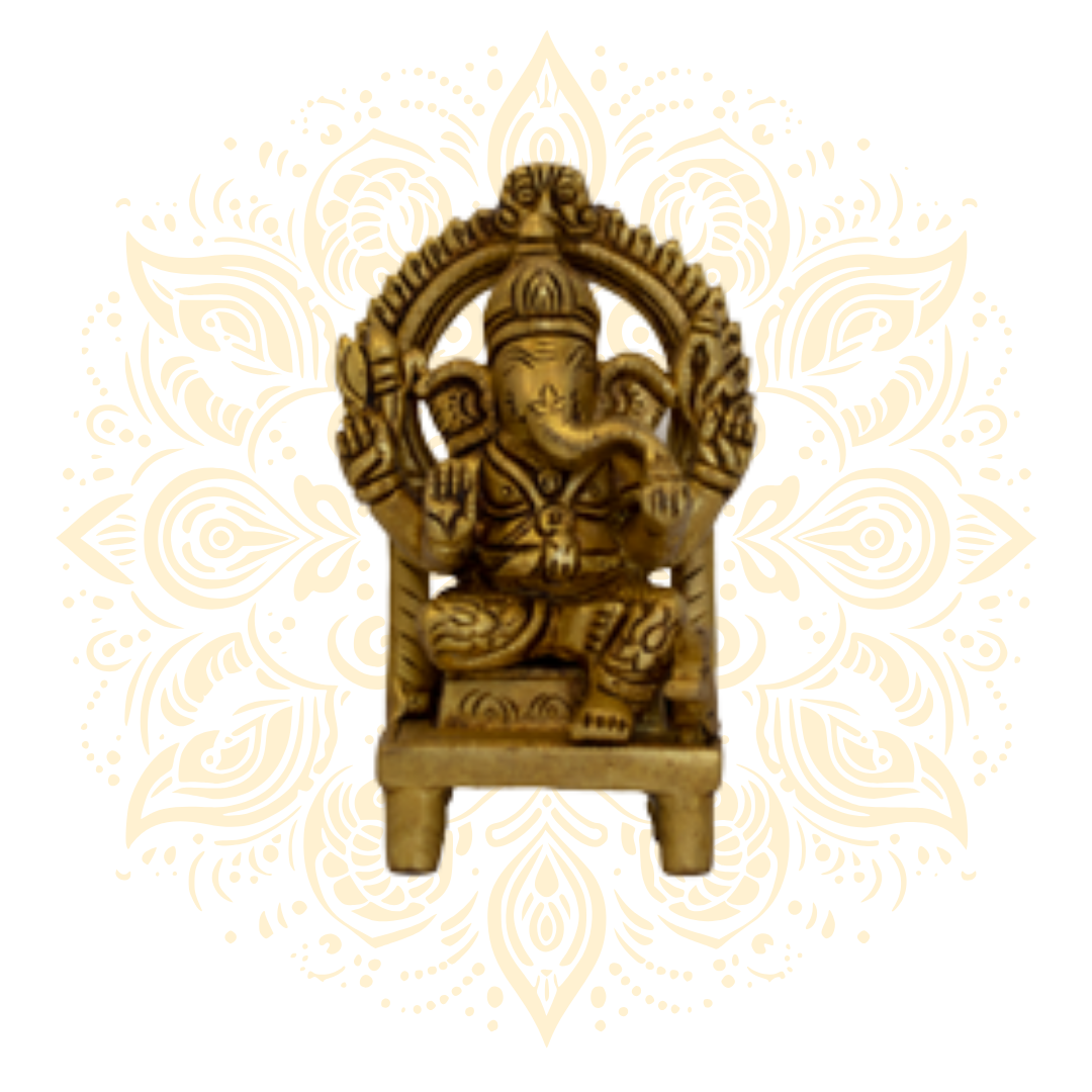 Brass Ganesh 4.25"