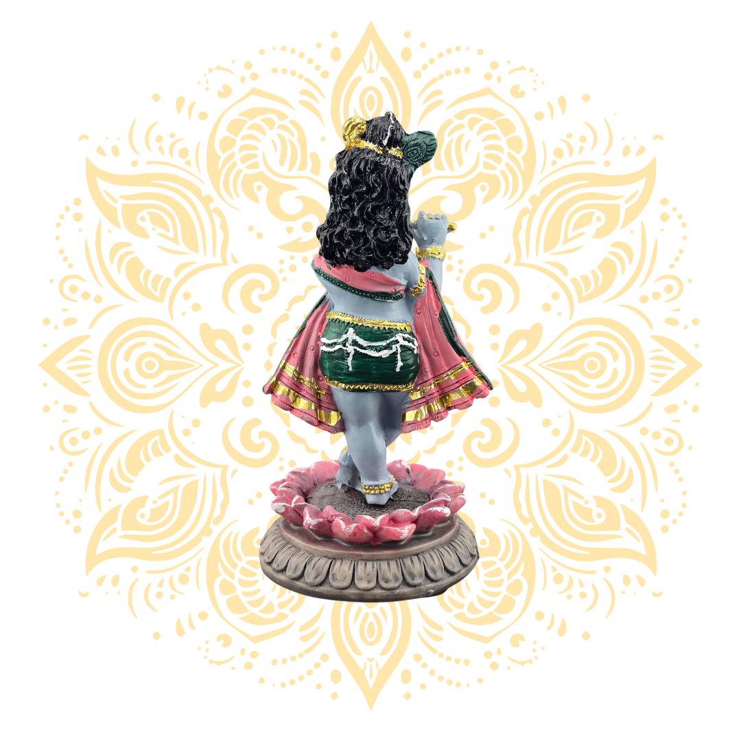 Polyresin Mini Lotus Krishna 3.5" - Matchless Gifts4