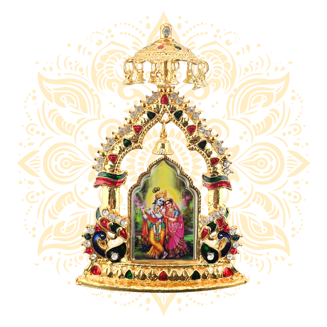 Golden Mini Mandir Deity Altar 4.5" - Matchless Gifts5