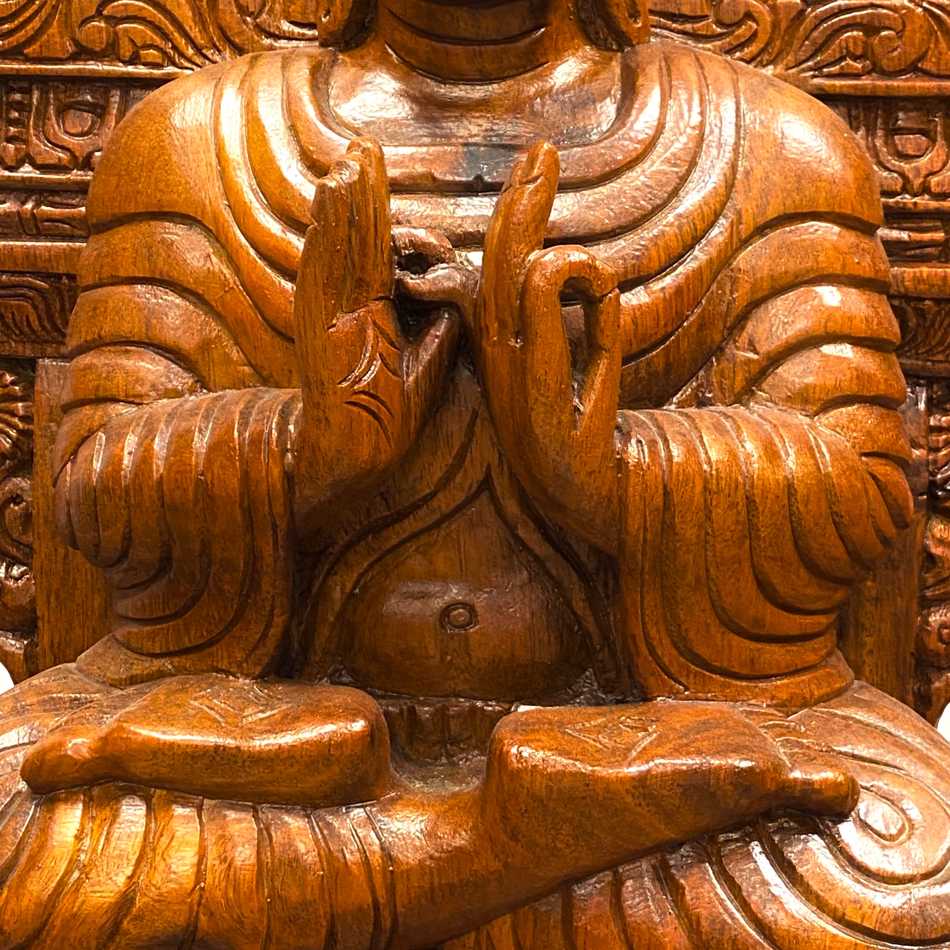 Wood Buddha 24"