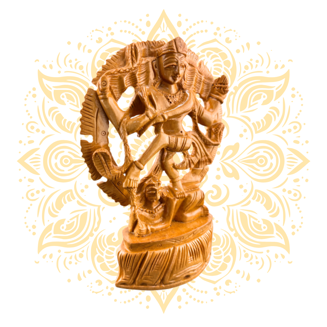 Hand-Carved Wooden Nataraj – Lord Shiva in Cosmic Dance