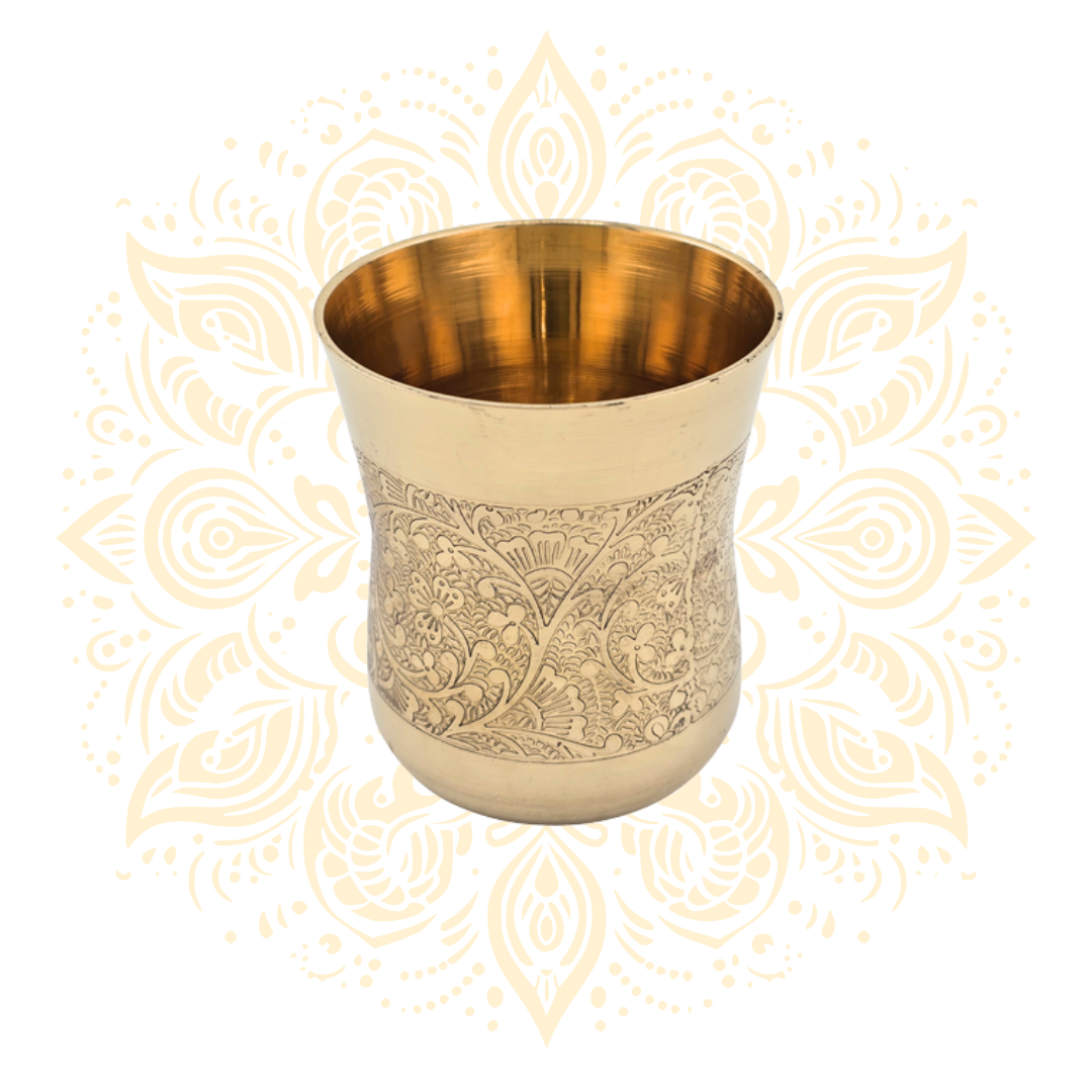 Engraved Brass Cup 3.5" Traditional Tumbler - Matchless Gifts1
