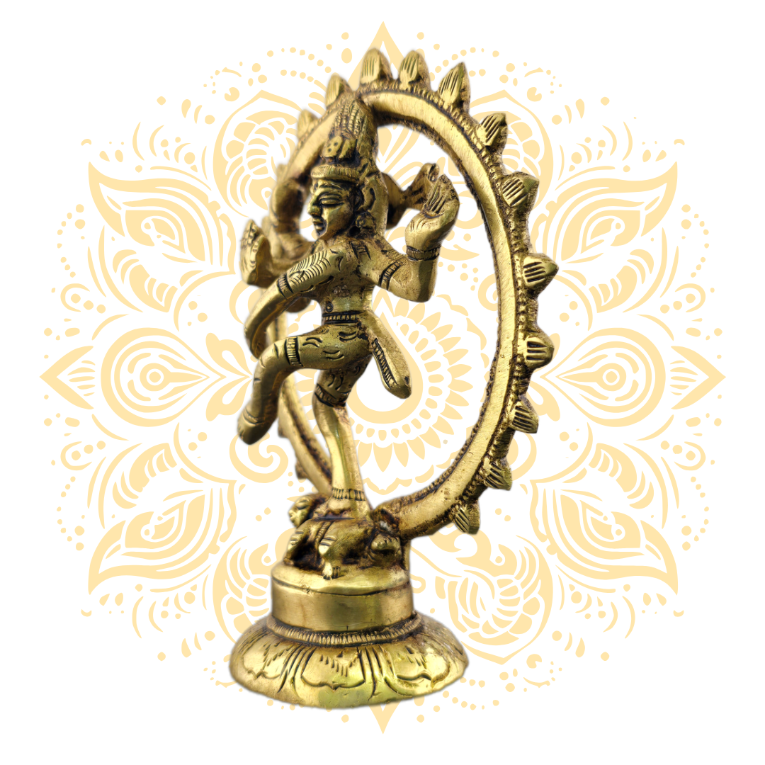 Brass Lord Shiva Nataraja Murti 4" - Matchless Gifts3