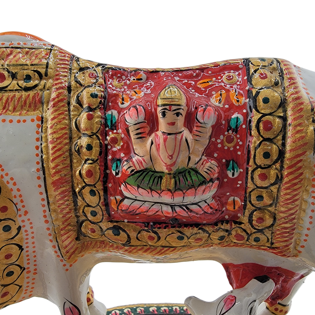 White Metal Cow & Calf 7" - Matchless Gifts