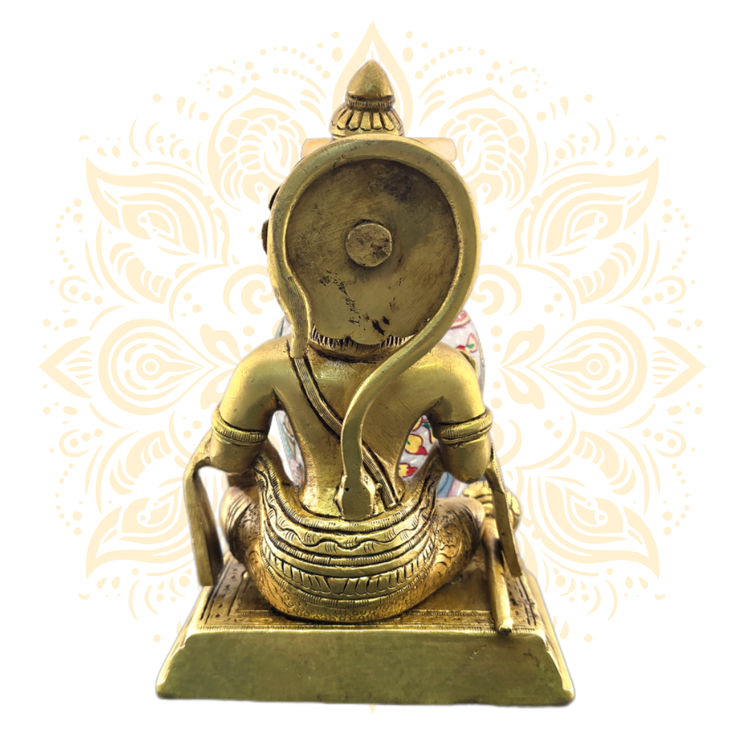 Brass Hanuman Sitting 6.5"