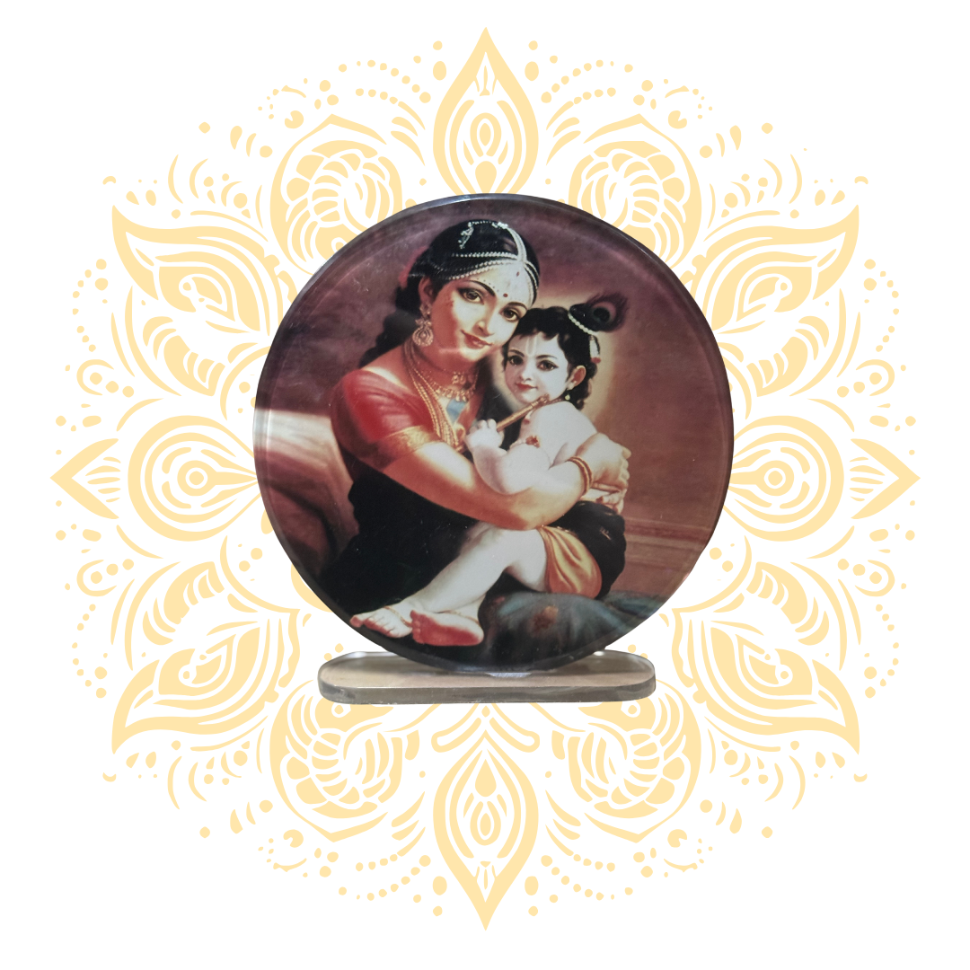 Acrylic Young Krishna Round 6" x 6" - Matchless Gifts4