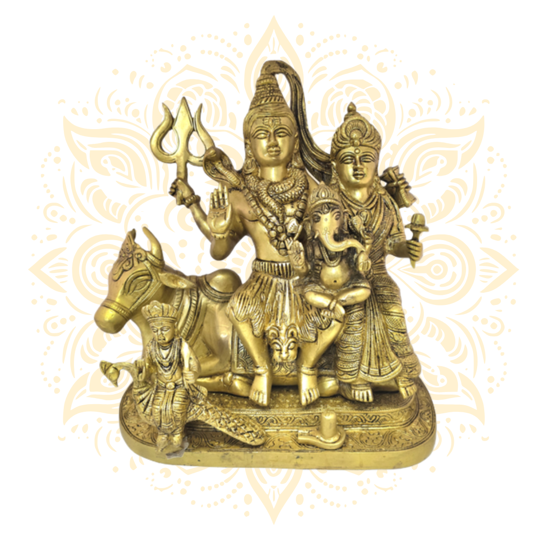 Brass Shiva Family 16"