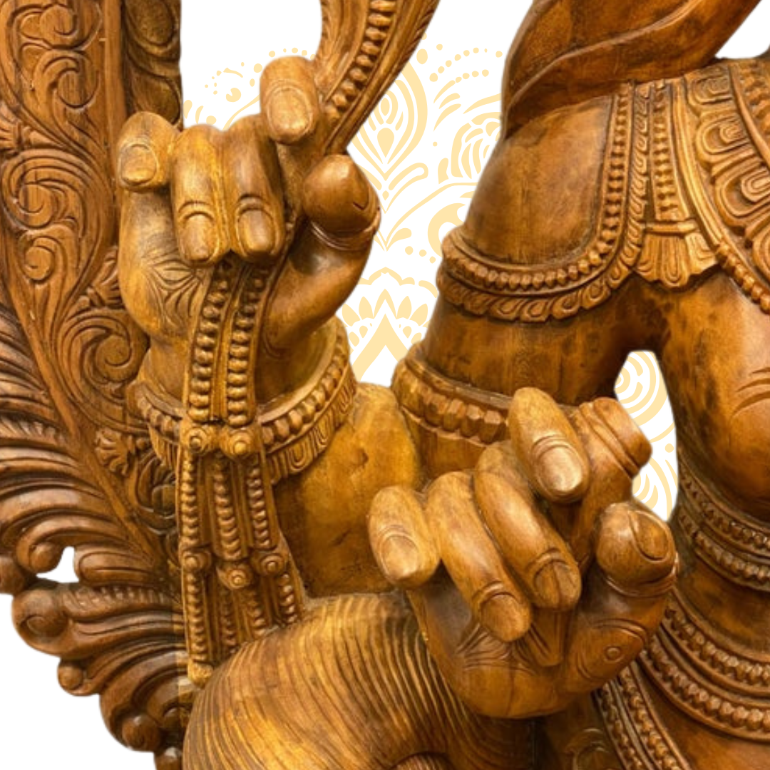 Handcrafted Wooden Ganesh 5'