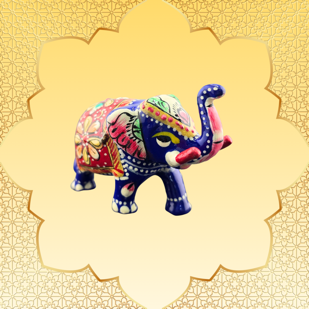 Hand-Painted Aluminium Elephant - Matchless Gifts5