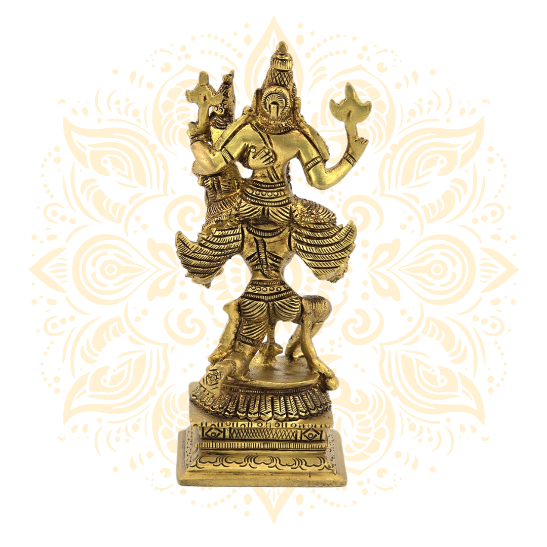 Brass Balaji w/ Laxmi & Garuda 5.5"