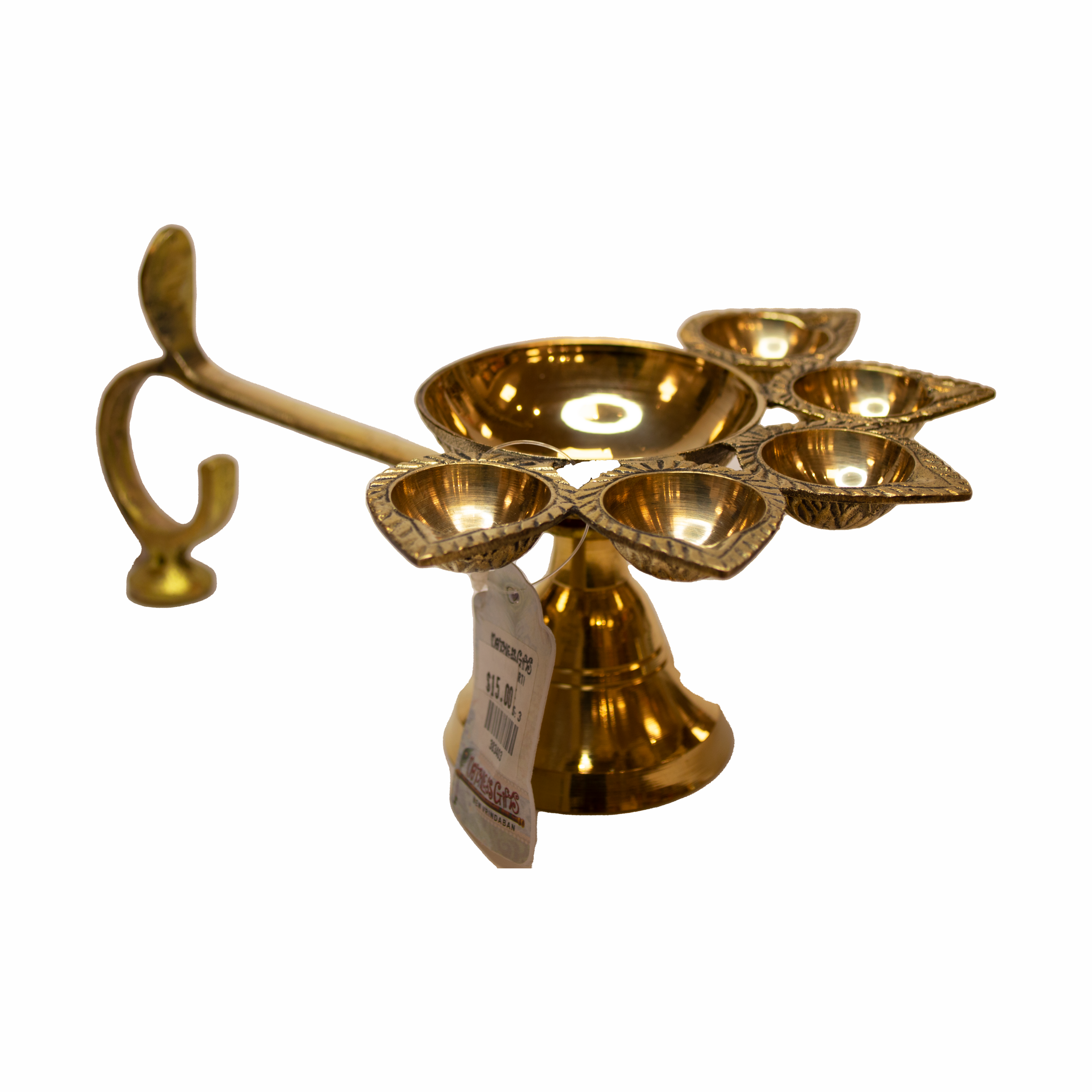 Brass Panchmukhi Aarti Five Wick Diya - Matchless Gifts