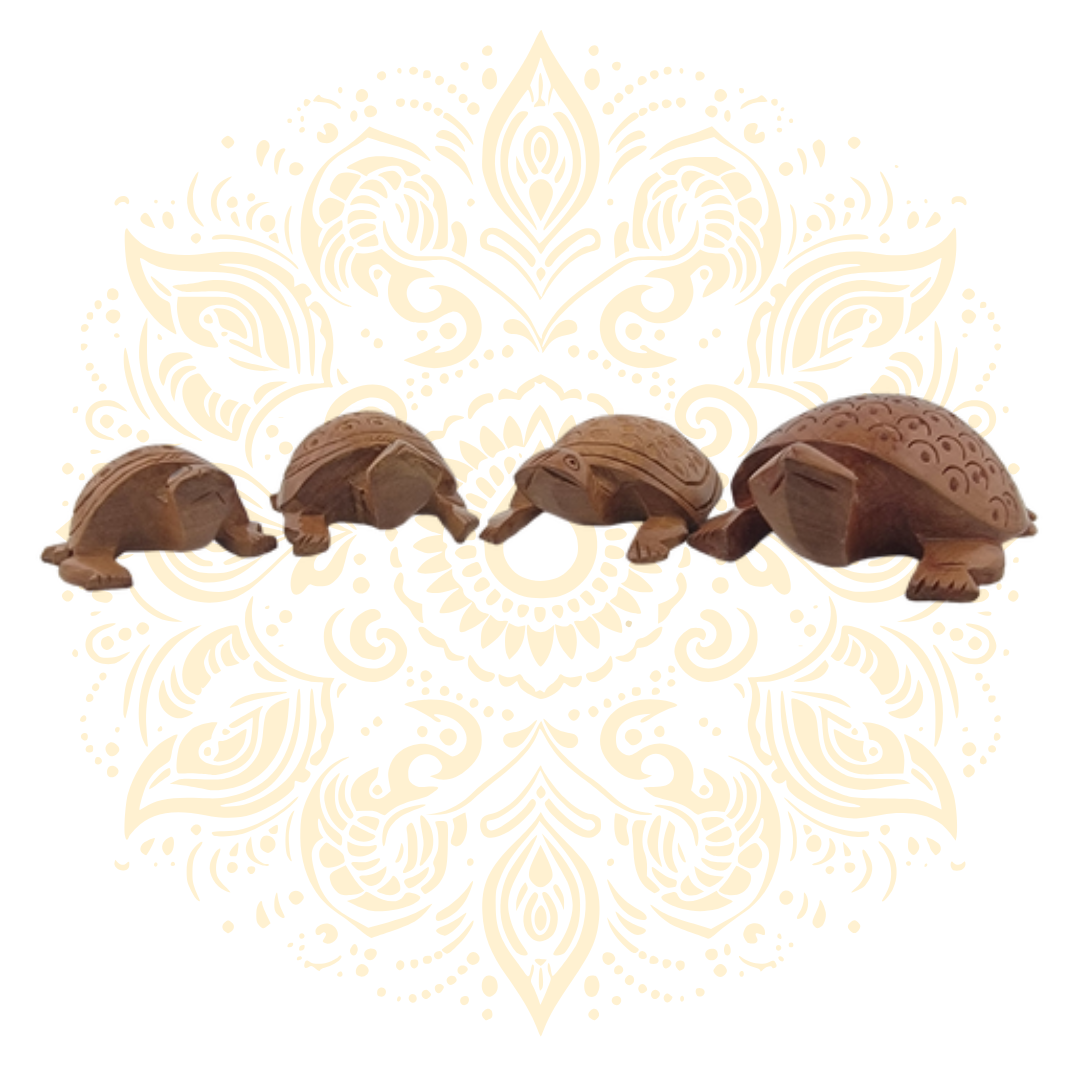 Wooden Hand Carved Design Tortoise