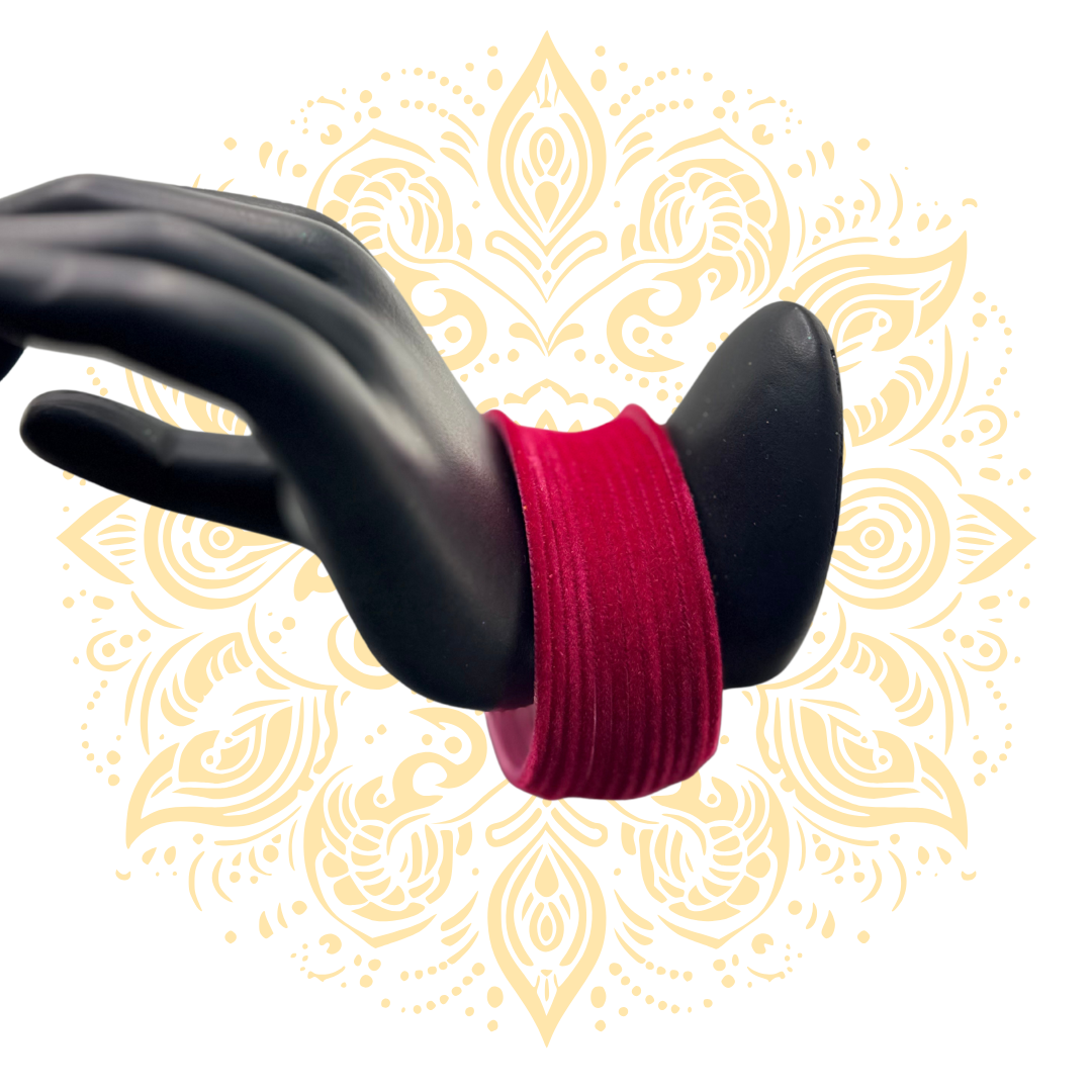 Women's Crimson Red Bangles in 2 Sizes - Matchless Gifts