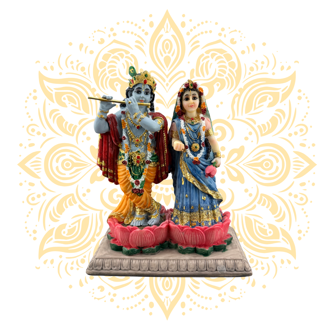 Polyresin Radha Krishna 6"
