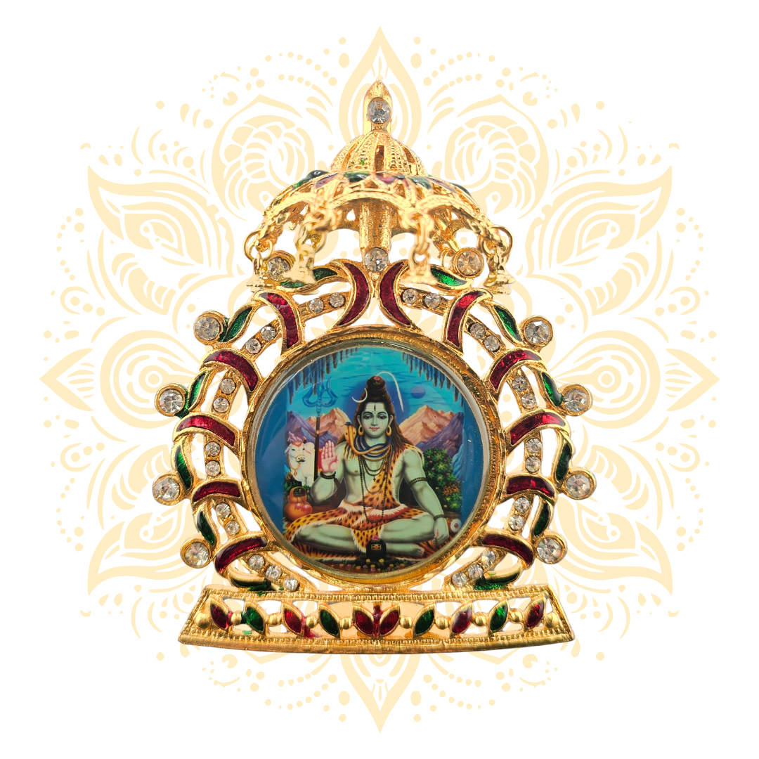 Bhakti Golden Metal  Deity Mini Mandir Stand