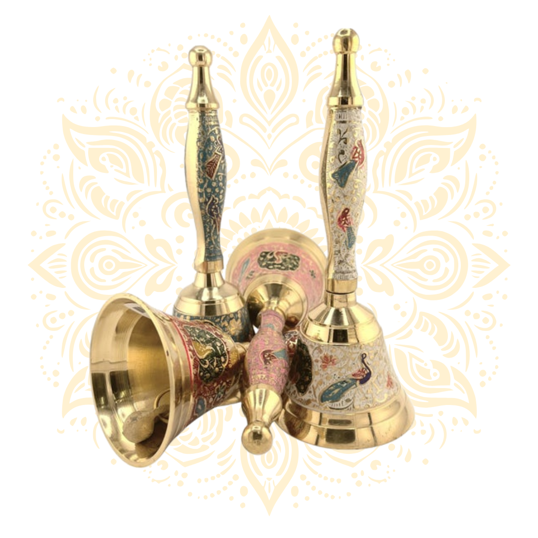 Traditional Brass Puja Bell for Worship - Matchless Gifts1